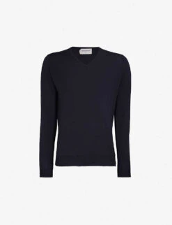 JOHN SMEDLEY Blenheim V-neck Wool Jumper