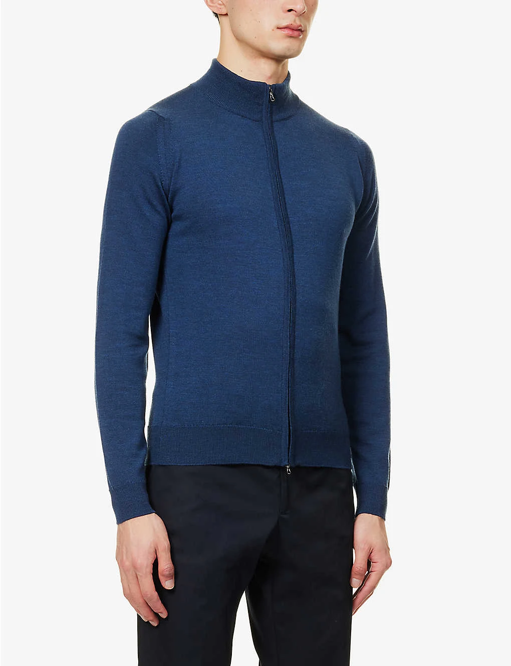 JOHN SMEDLEY Zipped Merino-wool Cardigan - Image 4