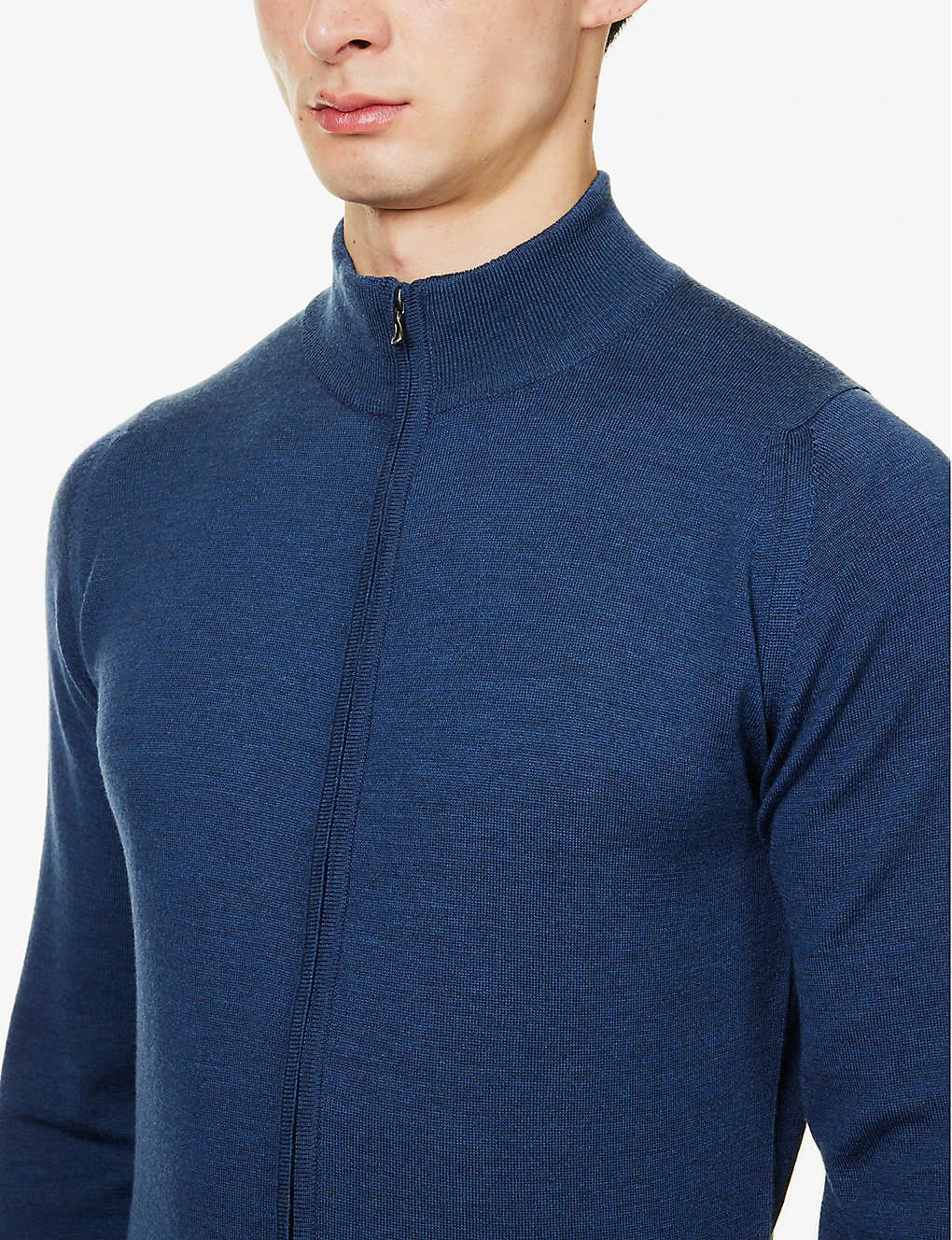 JOHN SMEDLEY Zipped Merino-wool Cardigan - Image 6
