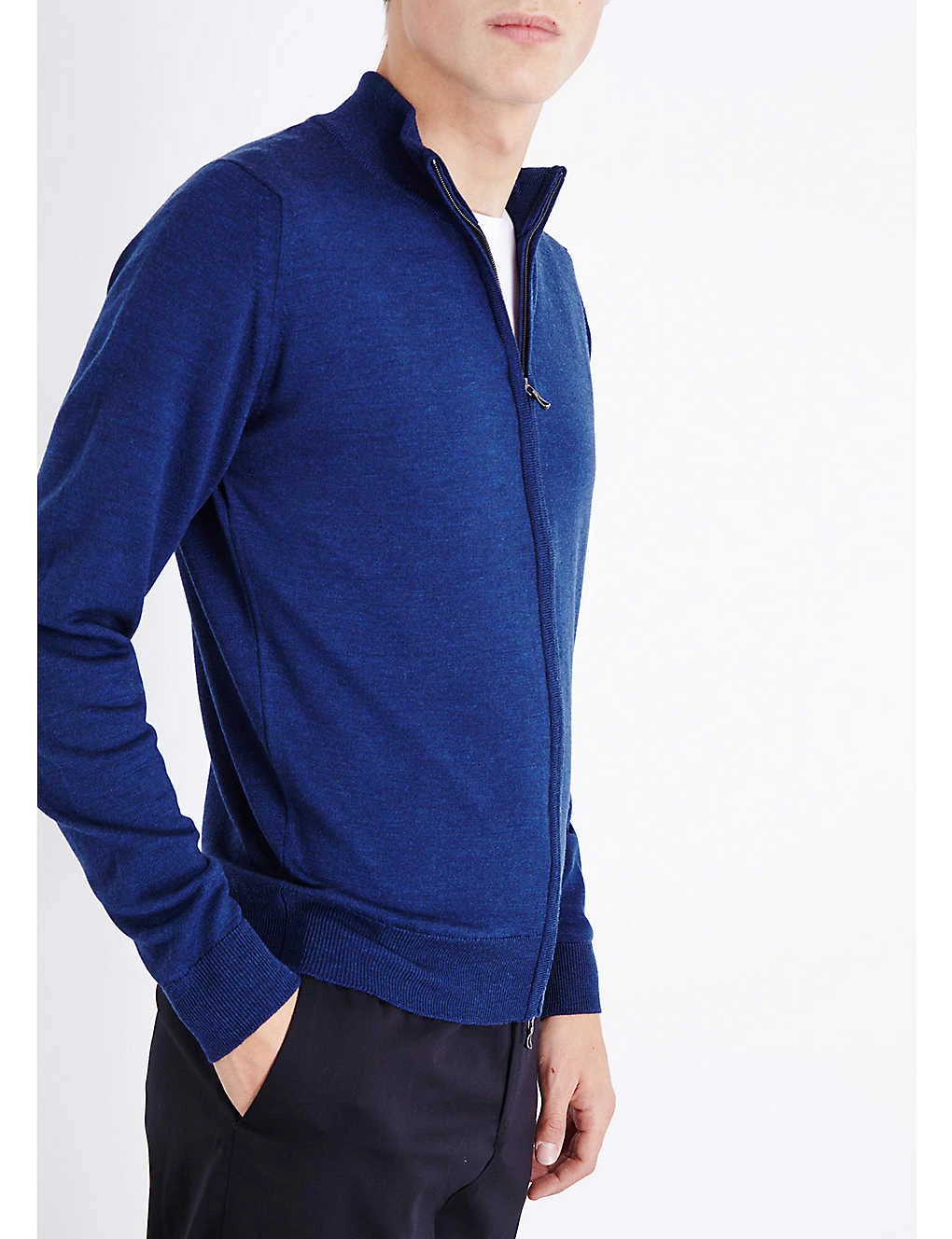 JOHN SMEDLEY Zipped Merino-wool Cardigan - Image 7