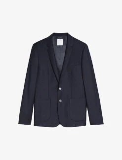 Sandro Single-breasted Wool-flannel Jacket