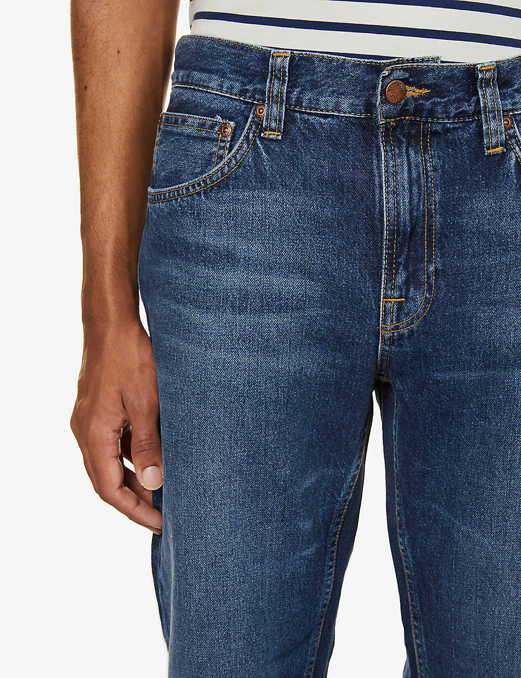 Nudie Jeans Gritty Jackson Regular-fit Straight-leg Denim Jeans - Image 5