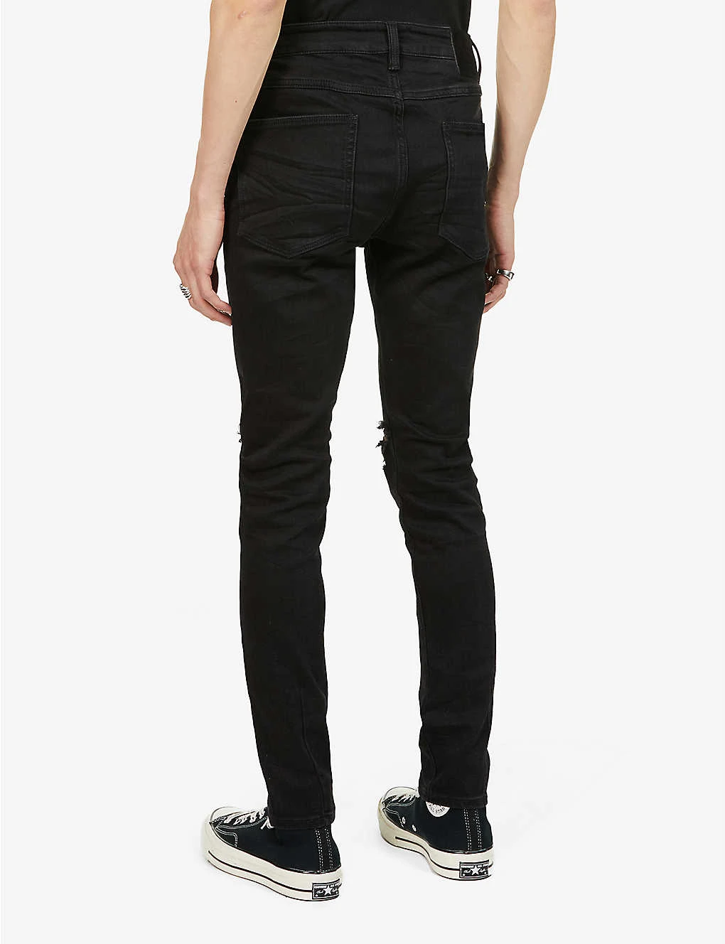 NEUW Rebel Distressed-panel Skinny Stretch-denim Jeans - Image 4