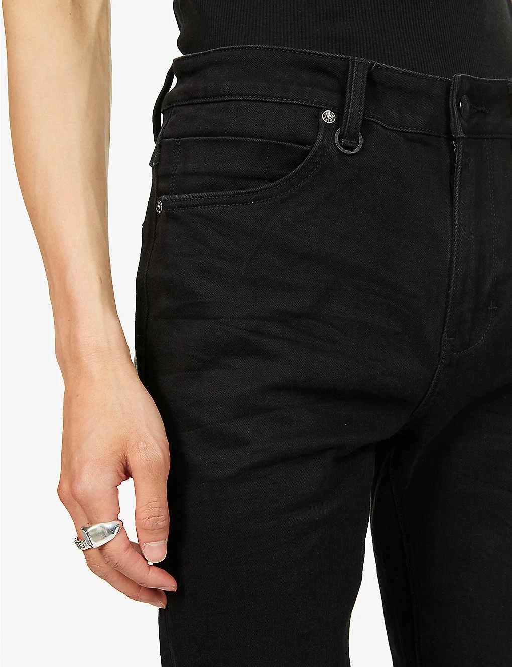 NEUW Rebel Distressed-panel Skinny Stretch-denim Jeans - Image 5