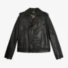 THE KOOPLES Wide-collar Buttoned-epaulette Relaxed-fit Leather Jacket