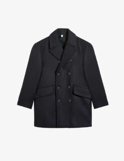 Ted Baker Flasby Core Double-breasted Wool Pea Coat