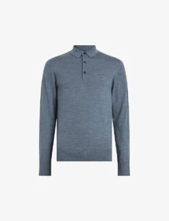 AllSaints Mode Slim-fit Wool Polo Jumper