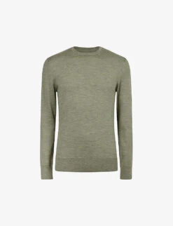 AllSaints Mode Ramskull Embroidered Wool Jumper