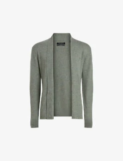 AllSaints Mode Ramskull-embroidered Merino-wool Cardigan