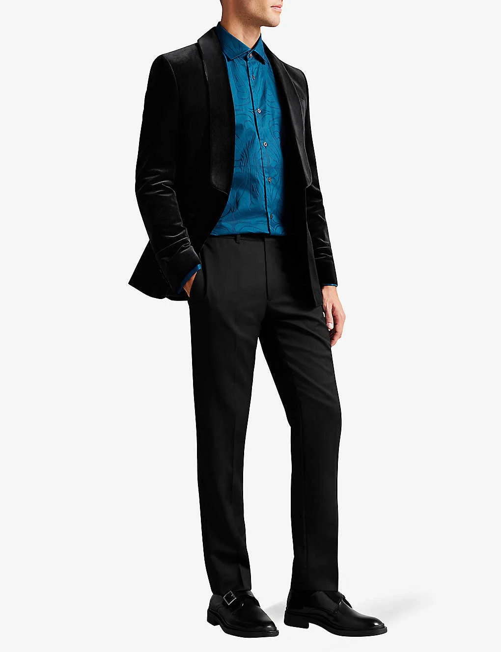 Ted Baker Iwade Slim-fit Velvet Blazer - Image 2