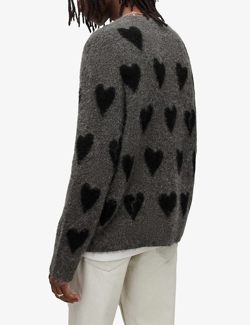 AllSaints Amore Heart-motif Wool-blend Jumper - Image 4