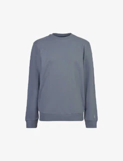 AllSaints Haste Ramskull-embroidered Cotton-jersey Jumper