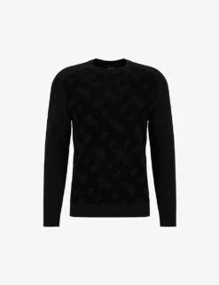 Boss Business Leisure Brand-print Woven Jumper