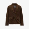 AllSaints Hoku Regular Fit Notch-lapel Suede Blazer