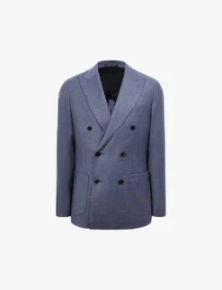 Reiss Marquee Double-breasted Wool-blend Blazer