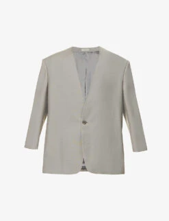 Fear Of God Eternal Lapelless Relaxed-fit Wool Blazer