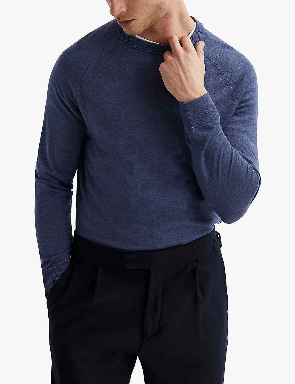 Reiss Tinto Fine-knit Wool And Silk-blend Jumper - Image 5