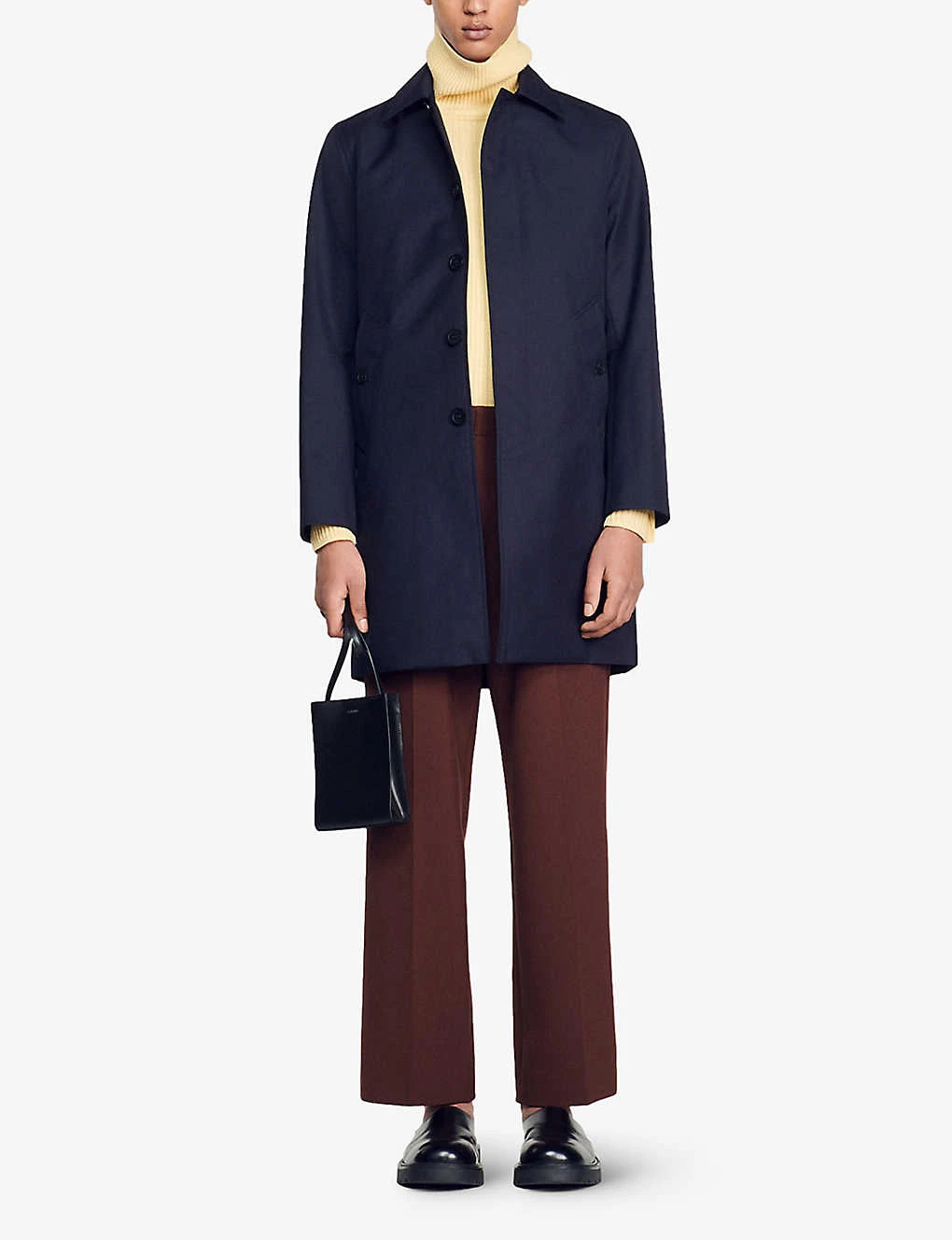 Sandro Collared Waterproof Shell Coat - Image 2