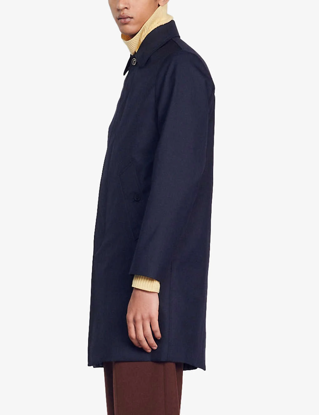 Sandro Collared Waterproof Shell Coat - Image 3