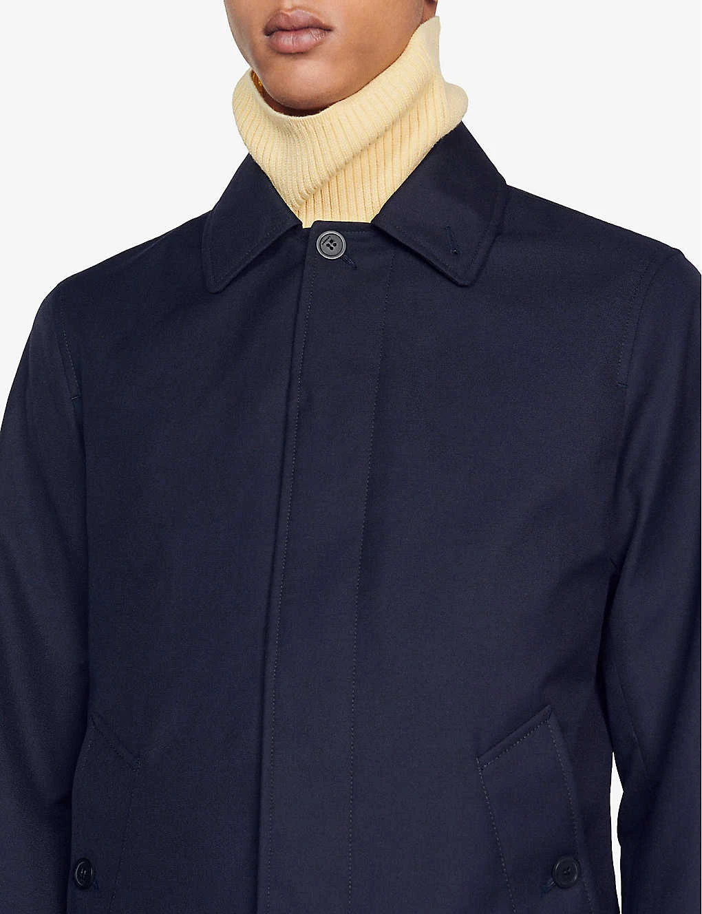 Sandro Collared Waterproof Shell Coat - Image 5