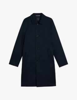 Ted Baker Capel Check-lined Stretch-cotton Coat