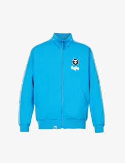 Brand-appliqué Contrast-taped Regular-fit Woven Jacket