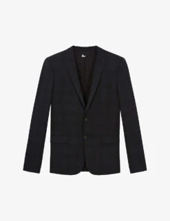 THE KOOPLES Checked Single-breasted Stretch-woven Suit Jacket