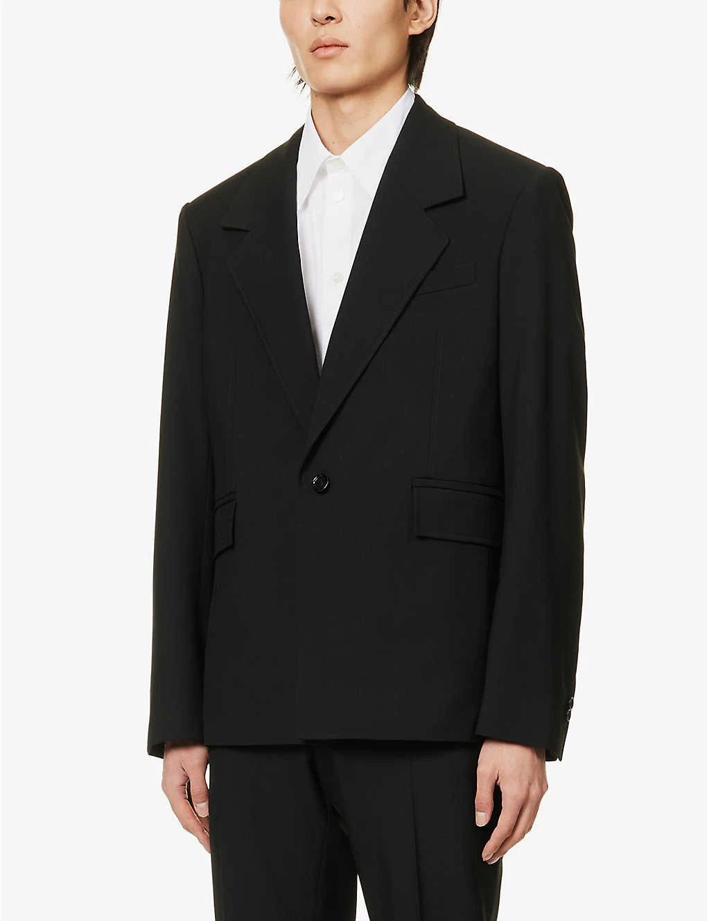 Bottega Veneta Notched-lapel Single-breasted Wool Blazer - Image 3