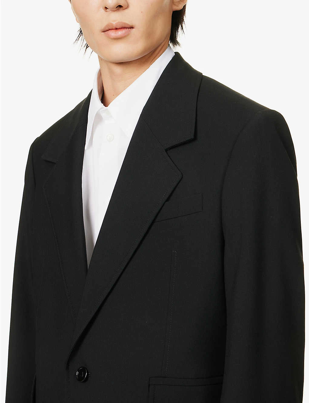 Bottega Veneta Notched-lapel Single-breasted Wool Blazer - Image 6