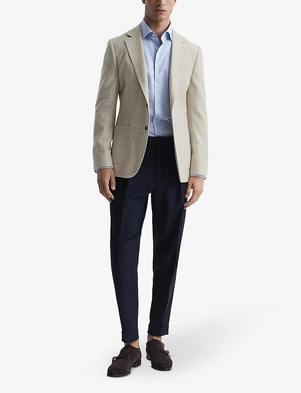 Reiss Attire Slim-fit Single-breasted Wool-blend Blazer - Image 2
