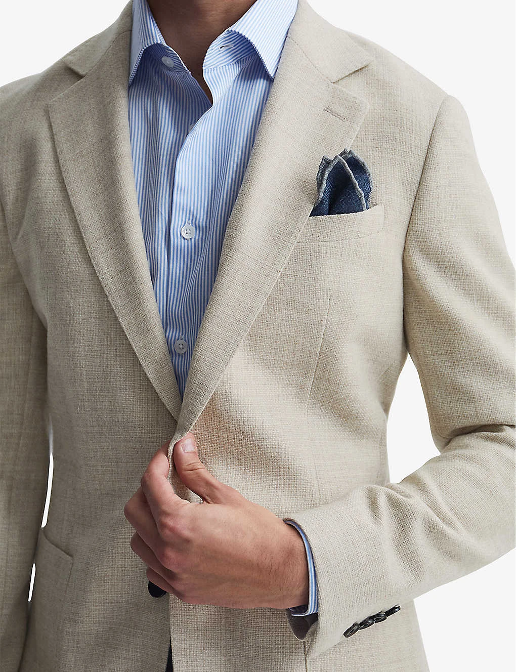 Reiss Attire Slim-fit Single-breasted Wool-blend Blazer - Image 5