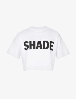Shade Cropped-hem Cotton-jersey T-shirt