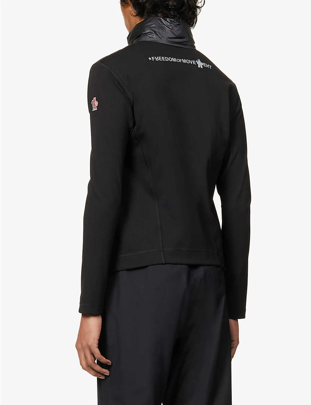 Contrast-panel Funnel-neck Padded Shell-down Jacket - Image 4