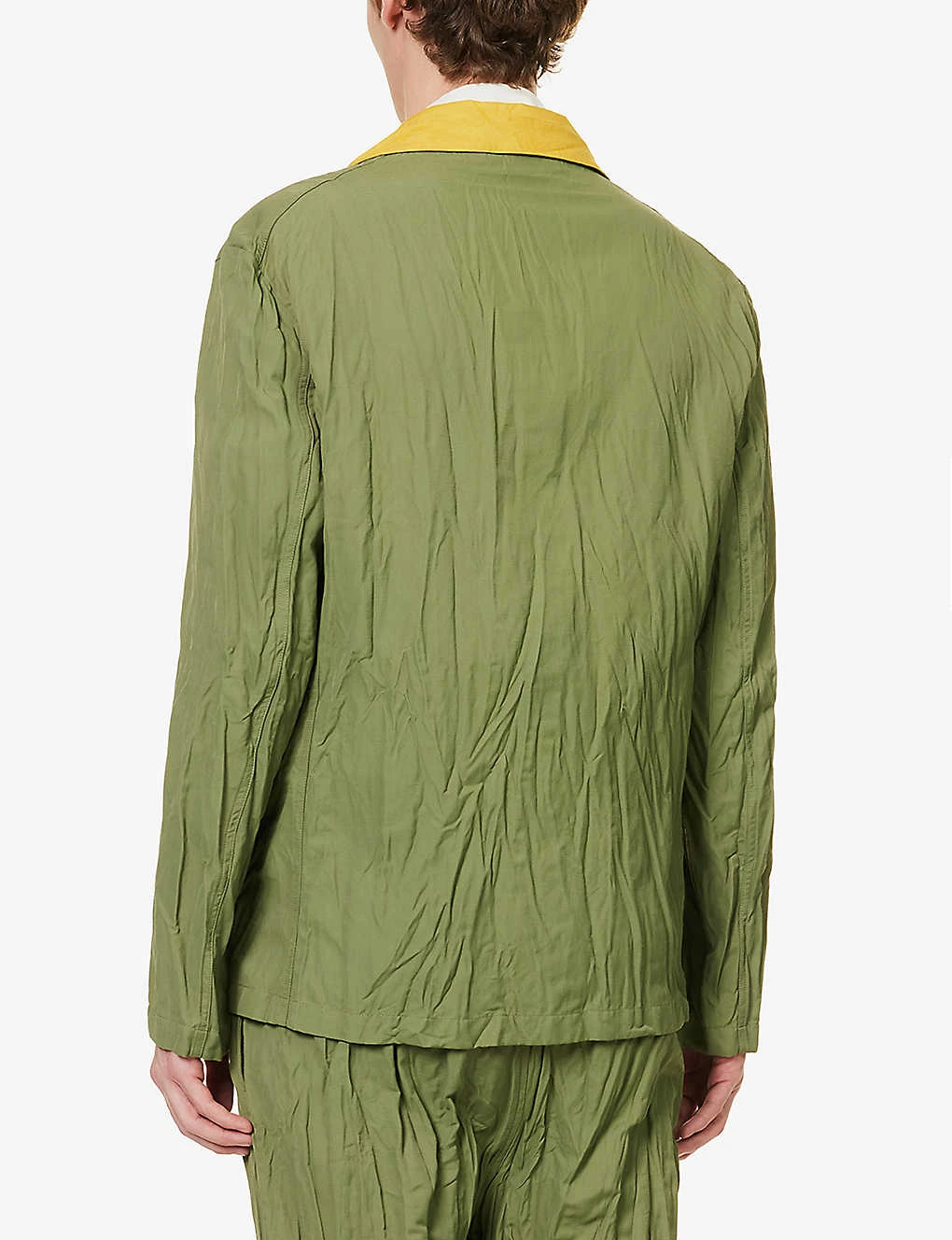 Marni Contrast-appliqué Notched-lapel Regular-fit Woven Jacket - Image 4