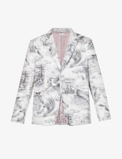 Graphic-print Regular-fit Cotton-canvas Jacket