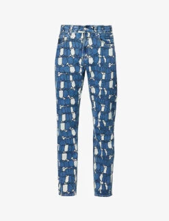 Billionaire Boys Club Gator Graphic-print Straight-leg Jeans