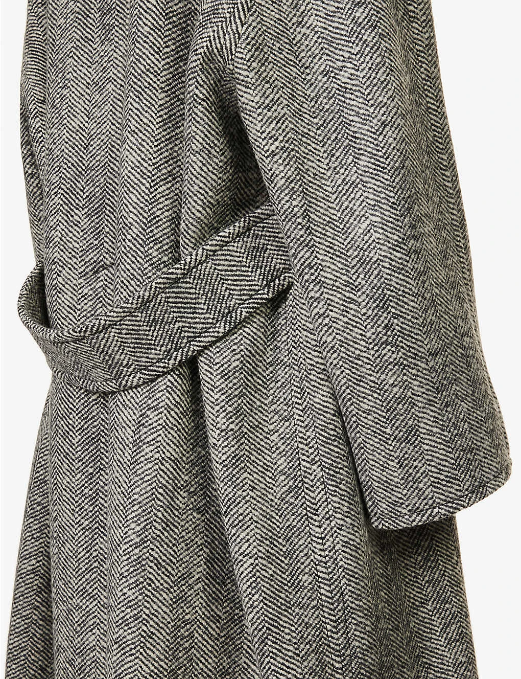 Bottega Veneta Herringbone-pattern Notch-lapel Wool Coat - Image 6