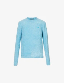 Acne Studios Kedgar Brand-patch Fuzzy Knitted Jumper