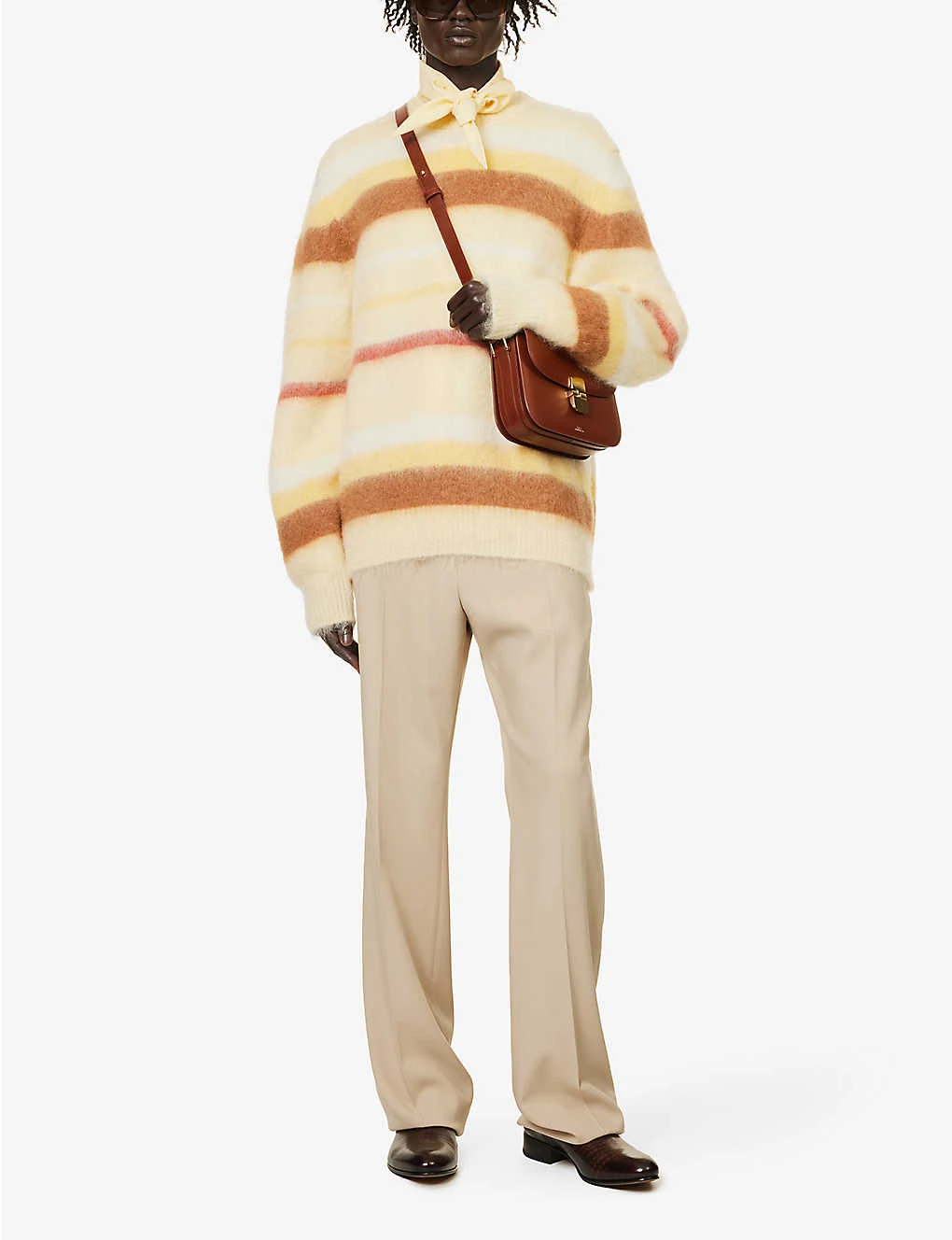 Etro Crewneck Striped-pattern Wool-blend Jumper - Image 2