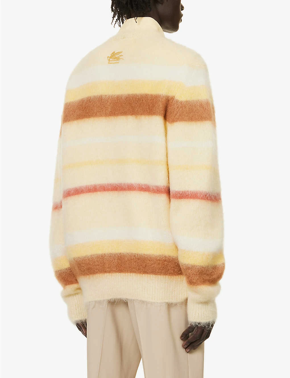 Etro Crewneck Striped-pattern Wool-blend Jumper - Image 4