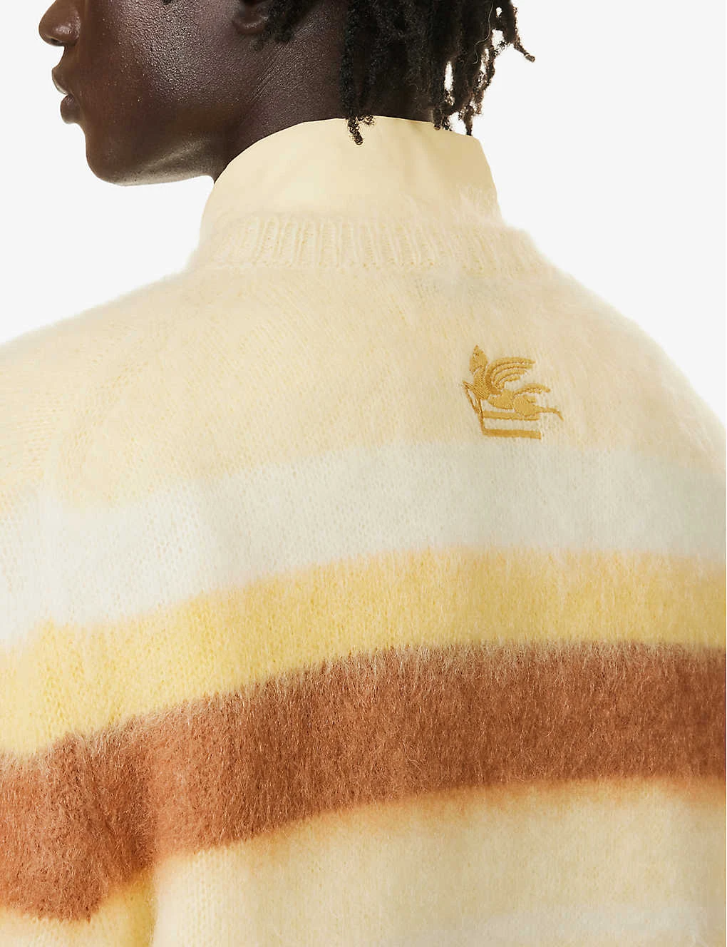 Etro Crewneck Striped-pattern Wool-blend Jumper - Image 5