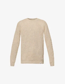Harry Brand-tab Regular-fit Cotton-knit Jumper