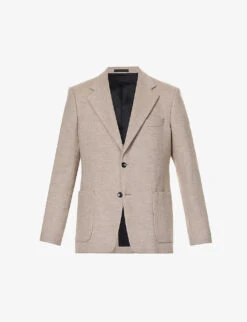 Lanvin Welt-pocket Notched-lapel Regular-fit Wool Jacket