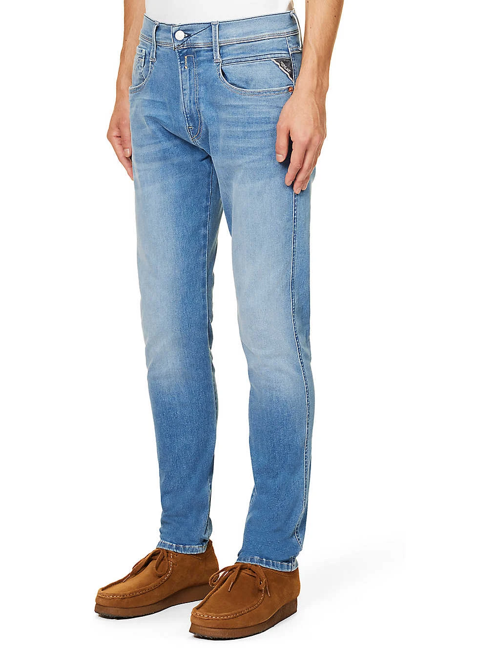 Replay Anbass Hyperflex Tapered-leg Slim-fit Stretch-denim Jeans - Image 3