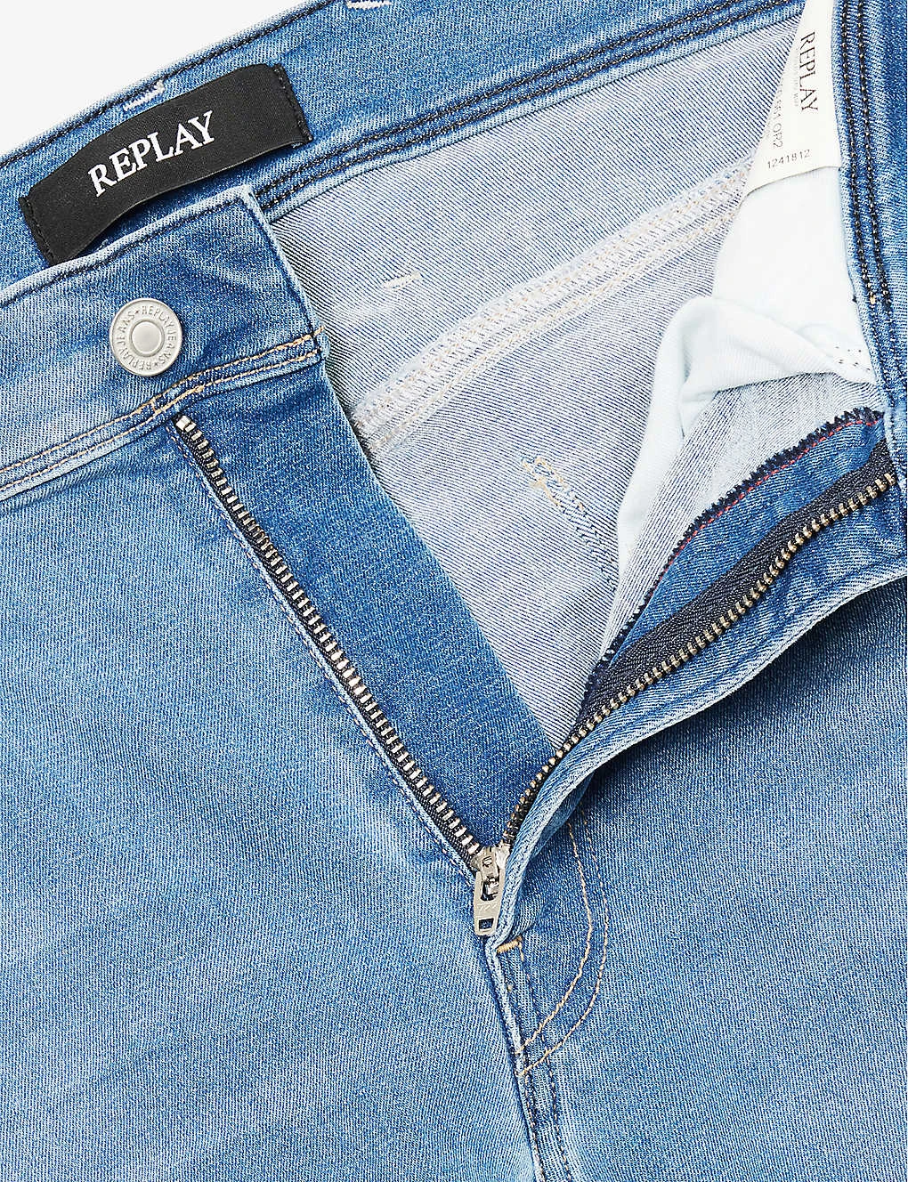 Replay Anbass Hyperflex Tapered-leg Slim-fit Stretch-denim Jeans - Image 7