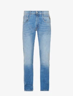 Replay Anbass Hyperflex Tapered-leg Slim-fit Stretch-denim Jeans