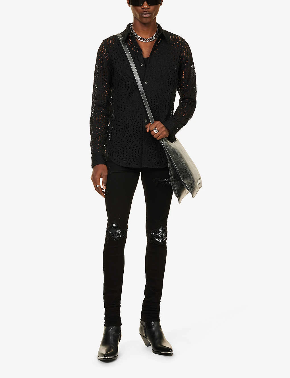 Amiri MX1 Bandana Distressed Straight-leg Jeans - Image 2