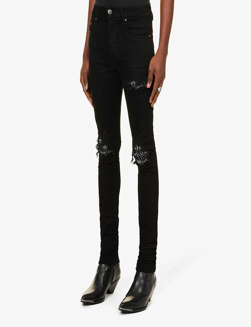 Amiri MX1 Bandana Distressed Straight-leg Jeans - Image 3