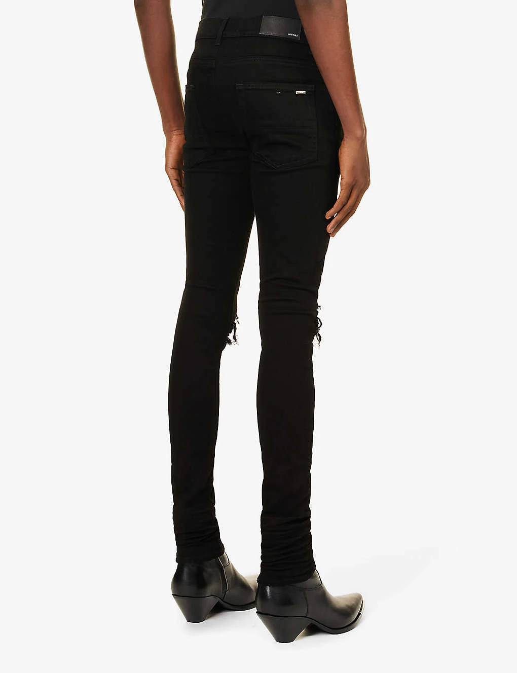 Amiri MX1 Bandana Distressed Straight-leg Jeans - Image 4