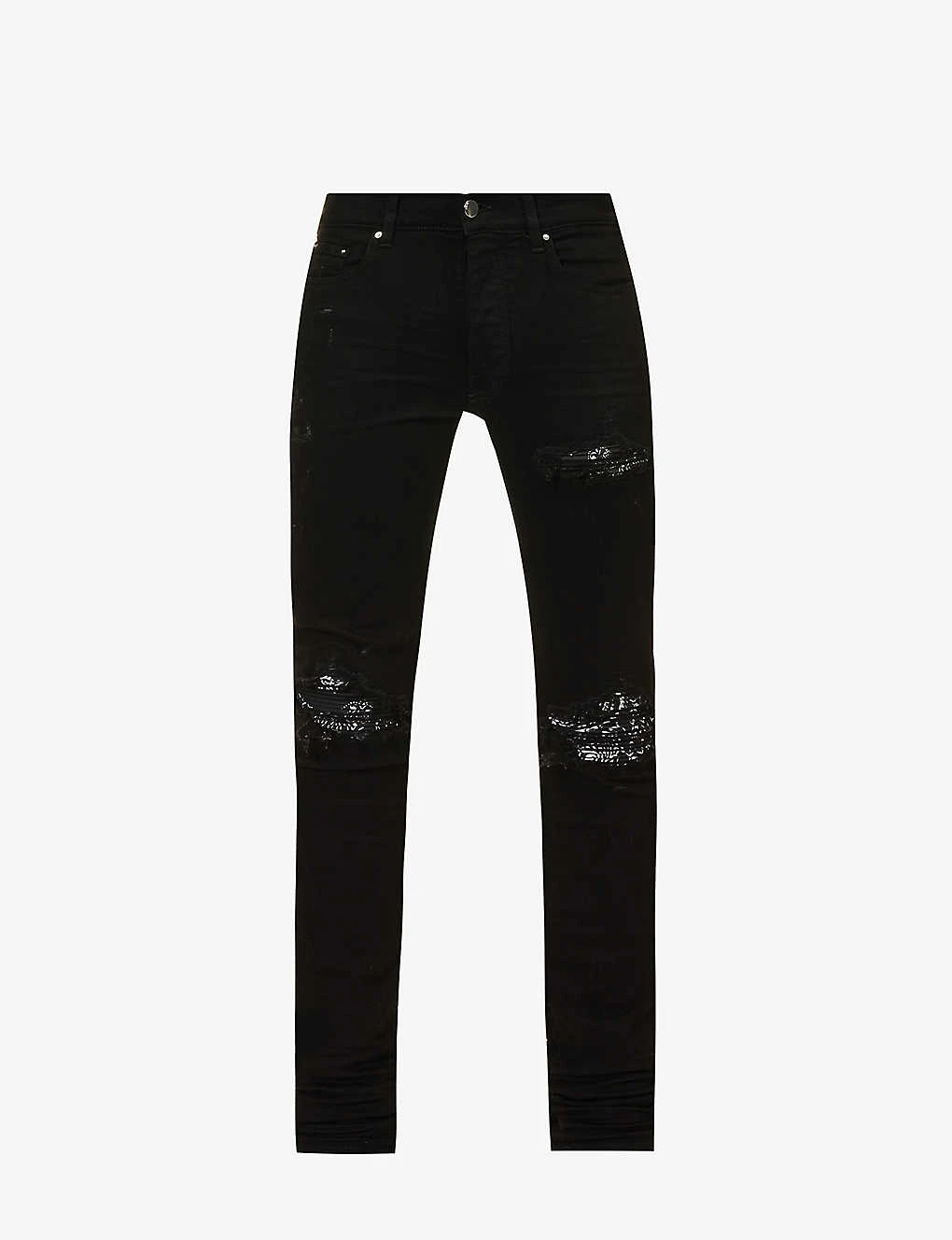 Amiri MX1 Bandana Distressed Straight-leg Jeans